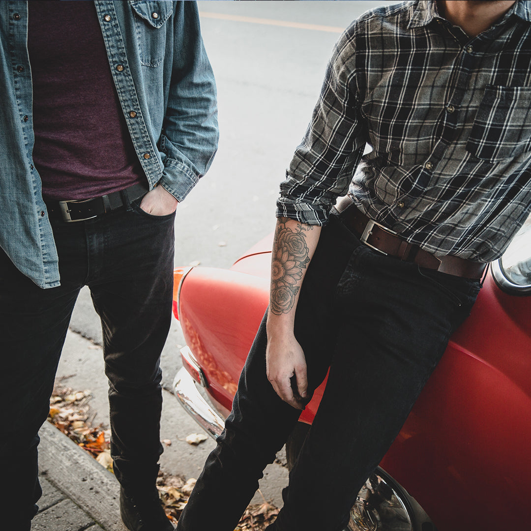 Which way to wear leather belt