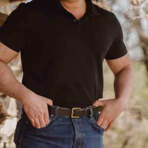 Casual Leather Belt Black