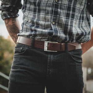 Mens Brown Leather Belt