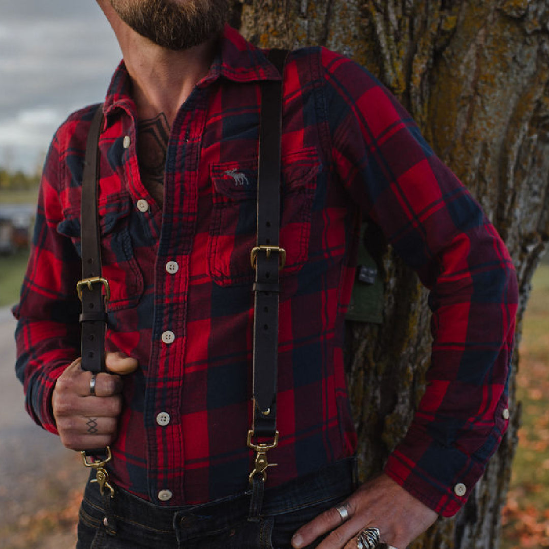 Elevate Your Style & Your Pants: The Timeless Appeal of Leather Suspen -  Solid Leather