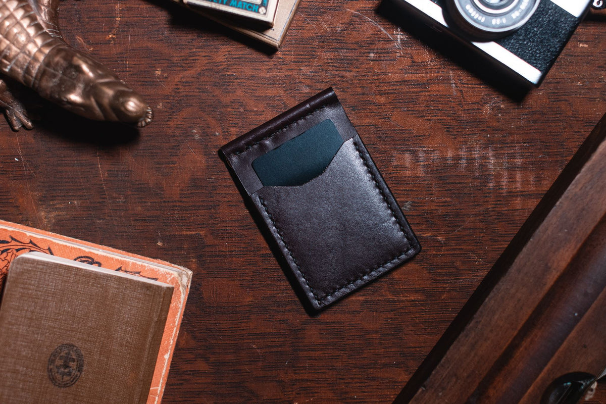 leather money clip wallet