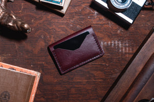 Everyday Leather Bifold Card Wallet | Burgundy