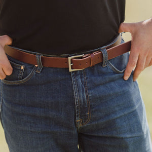 Casual LTE Cognac Brown Leather Belt