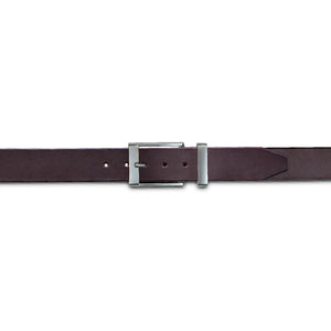 Dark Brown Leather Belt Flatlay