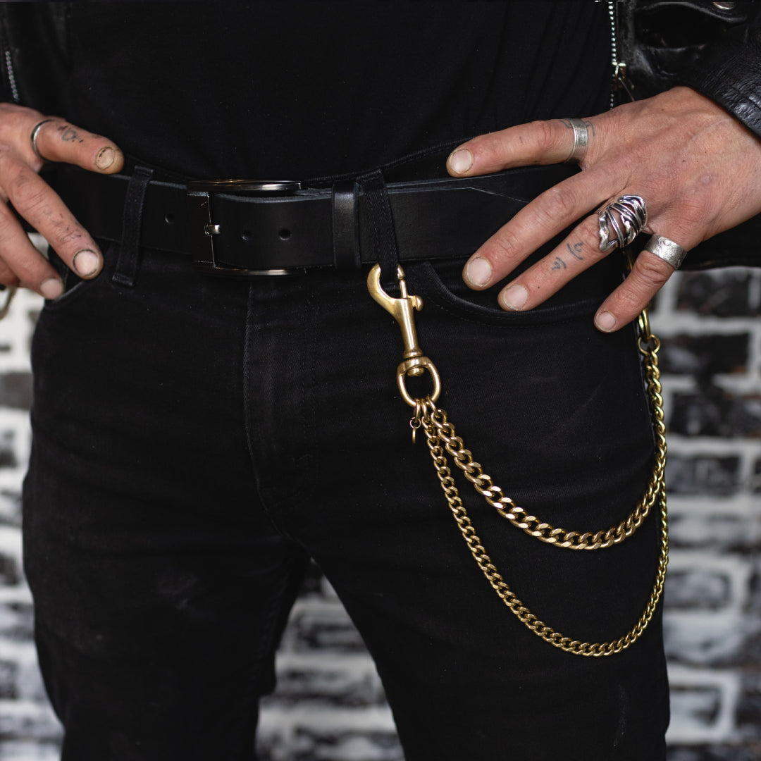 Double Brass Chain Clip