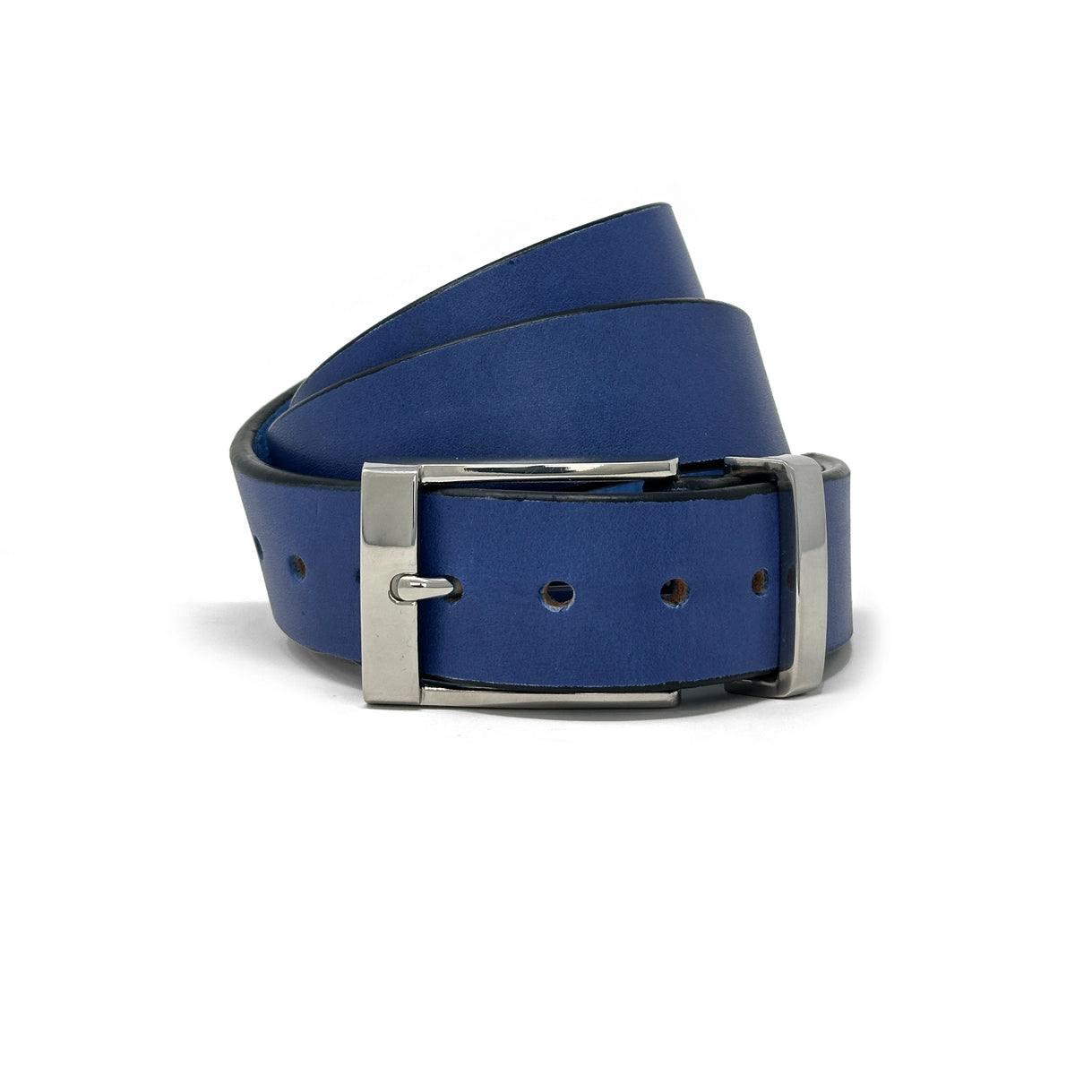 Formal Blue Leather Belt