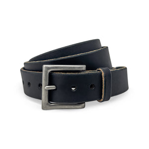 LTE Casual Leather Belt Black Nickel Buckle