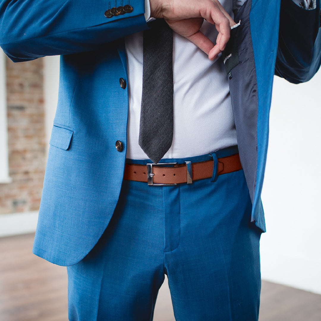 Men's Cognac Leather Belt Style