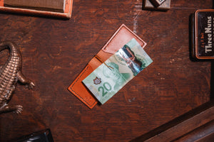leather money clip wallet