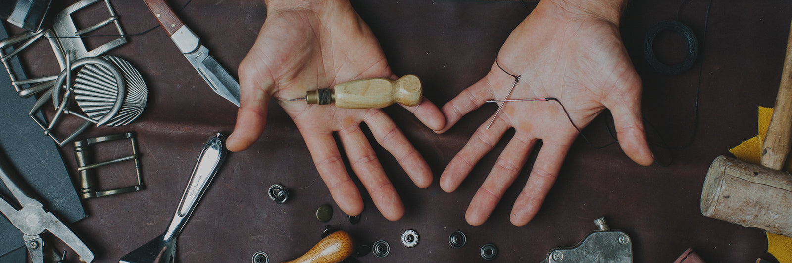 Leather Artist Hands