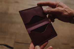 Everyday Leather Bifold Card Wallet | Burgundy