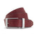 Burgundy Solid Leather Formal Belt-Chrome Buckle