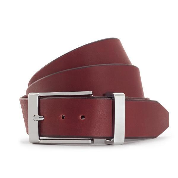 burgundy leather dress belt Burgundy Leather Formal Belt | Stainless Steel Buckle