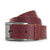 Burgundy Solid Leather Belt-Casual-Gunmetal buckle