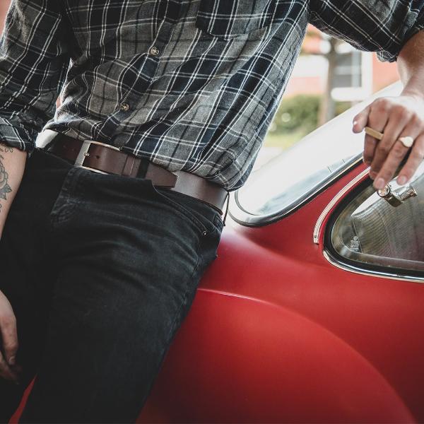 Handmade Brown Leather Belt