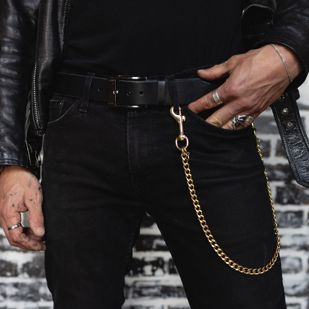 Long Thick Solid Brass Chain Clip