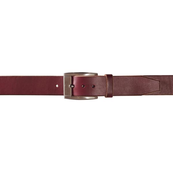 Mens maroon leather top belts